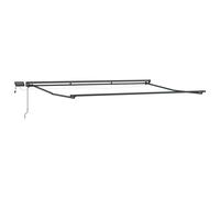 vidaXL Manual Awning Frame with LEDs Anthracite 4.5 x 3.5 m Aluminium