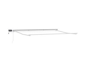 vidaXL Manual Awning Frame with LEDs White 4.5 x 3 m Aluminium