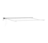 vidaXL Manual Awning Frame with LEDs White 5 x 3.5 m Aluminium