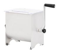 vidaXL Manual Meat Mixer with Clear Lid - 20 lb Capacity, Stainless Steel Sausage & Jerky Blender with 4-Blade Shaft (50959)