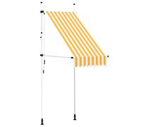 vidaXL Manual Retractable Awning 100 cm Orange and White Stripes NEW