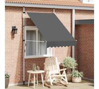 vidaXL Manual Retractable Awning 150cm Anthracite Outdoor Window Door Canopy