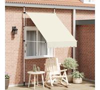 vidaXL Manual Retractable Awning 150cm Cream, Cream