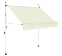 vidaXL Manual Retractable Awning 200cm Cream Outdoor Window Door Canopy Shade