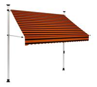 vidaXL Manual Retractable Awning 200 cm Orange and Brown