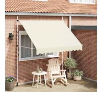 vidaXL Manual Retractable Awning 250cm Cream, Cream