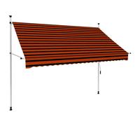 Manual Retractable Awning 250 cm Orange and Brown