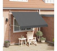 vidaXL Manual Retractable Awning 300cm Anthracite Outdoor Window Door Canopy