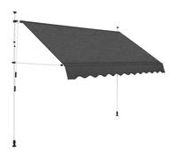 vidaXL Manual Retractable Awning 300cm Anthracite Outdoor Window Door Canopy