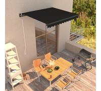 vidaXL Manual Retractable Awning 300x250 cm Anthracite