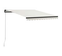 vidaXL Manual Retractable Awning 300x250cm Cream Outdoor Foldable Arm Awning