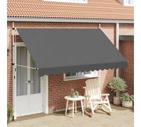 vidaXL Manual Retractable Awning 350cm Anthracite Outdoor Window Door Canopy