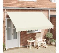 vidaXL Manual Retractable Awning 350 cm Cream UK