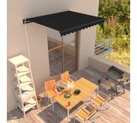 Manual Retractable Awning Outdoor Patio Awning Sunshade Garden Canopy vidaXL