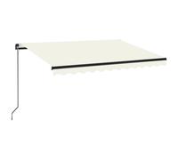vidaXL Manual Retractable Awning 350x250 cm Cream Outdoor Garden Patio Shade