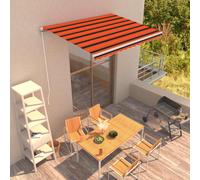 Manual Retractable Awning Folding Outdoor Sunshade Patio Canopy Blind vidaXL