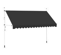 vidaXL Manual Retractable Awning 400cm Anthracite Outdoor Window Door Canopy