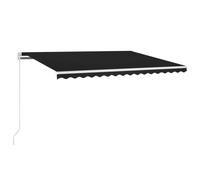 vidaXL Manual Retractable Awning 400x350 cm Anthracite Patio Shade Shelter