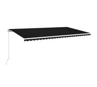 vidaXL Manual Retractable Awning 600x350 cm Anthracite Patio Shade Shelter