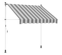 vidaXL Manual Retractable Awning Anthracite and White 300 cm