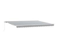 vidaXL Manual Retractable Awning Balcony Screen Anthracite & White 450x300 cm