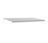 vidaXL Manual Retractable Awning Balcony Screen Anthracite & White 500x300 cm