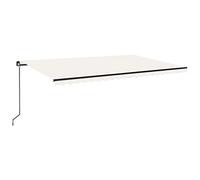 vidaXL Manual Retractable Awning 500x300 cm Cream Outdoor Garden Patio Shade