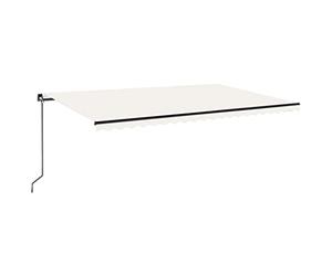 vidaXL Manual Retractable Awning Folding Arm Outdoor Manual Retractable Awning Outdoor Sunshade Garden Patio Balcony 500x300 cm Cream