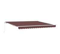 vidaXL Manual Retractable Awning Privacy Screen Sunshade Brown 400x300 cm
