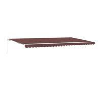 vidaXL Manual Retractable Awning Privacy Screen Sunshade Brown 500x300 cm