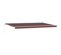 vidaXL Manual Retractable Awning Privacy Screen Sunshade Brown 600x300 cm