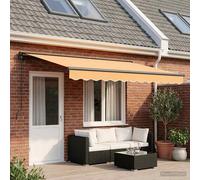 vidaXL Manual Retractable Awning Sand 4 x 3.5 m