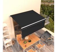 vidaXL Manual Retractable Awning with Blind 3.5x2.5m Anthracite