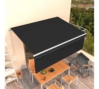 Manual Retractable Awning with Blind Outdoor Awning Sunshade Canopy vidaXL