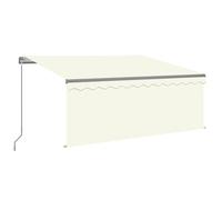 Manual Retractable Awning with Blind&LED 3x2.5m Cream