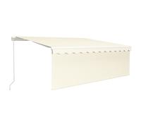 Manual Retractable Awning Outdoor Awning with Blind and LED Awning vidaXL