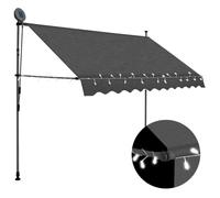 vidaXL Manual Retractable Awning with LED 300 cm Anthracite UK GF0