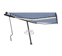 Manual Retractable Awning Canopy Outdoor Awning Folding Arm with LED vidaXL
