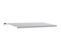 vidaXL Manual Retractable Awning with LED Anthracite and White 600x300 cm