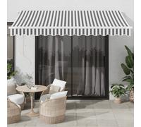 Manual Retractable Awning Shelter Outdoor Awning Folding Arm with LED vidaXL