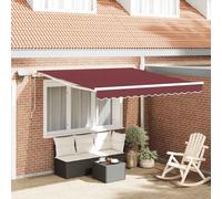 Manual Retractable Awning Shelter Outdoor Awning Folding Arm with LED vidaXL