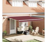 Manual Retractable Awning Shelter Outdoor Awning Folding Arm with LED vidaXL