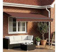vidaXL Manual Retractable Awning with LEDs 3 x 2.5 m
