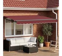 vidaXL Manual Retractable Awning with LEDs 3 x 2.5 m
