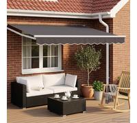 vidaXL Manual Retractable Awning with LEDs 3 x 2.5 m