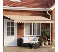 vidaXL Manual Retractable Awning with LEDs 4 x 3 m