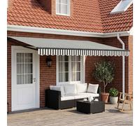 vidaXL Manual Retractable Awning with LEDs 4 x 3 m