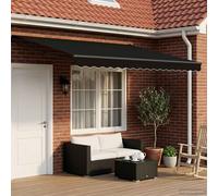 vidaXL Manual Retractable Awning with LEDs 4 x 3 m