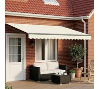 vidaXL Manual Retractable Awning with LEDs 4 x 3 m