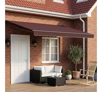 vidaXL Manual Retractable Awning with LEDs 4 x 3 m